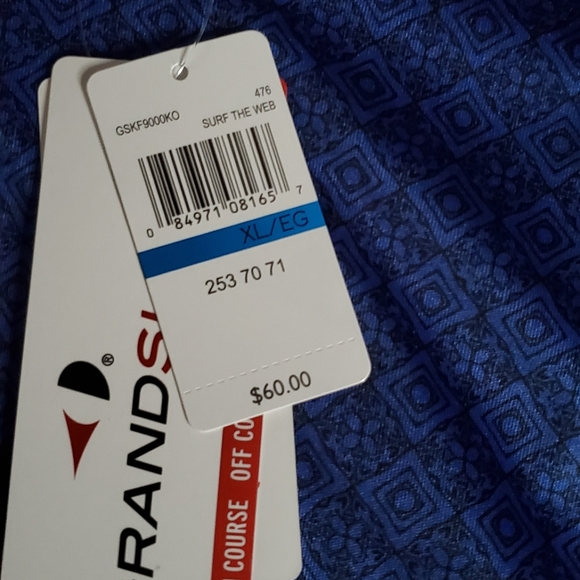 XL Patterned Grand Slam golf polo - Picture 2 of 2